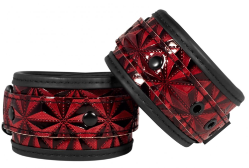 Красно-черные наручники и наножники Luxury Hogtie - 3