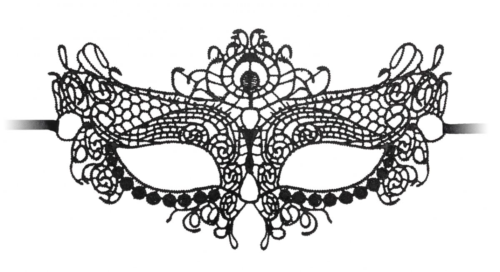 Черная кружевная маска на глаза Queen Black Lace Mask - 0