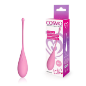 Нежно-розовый вагинальный шарик со шнурком - 1