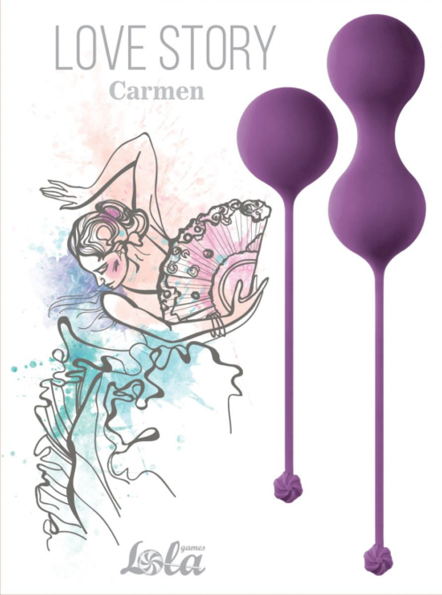 Набор фиолетовых вагинальных шариков Love Story Carmen - 5