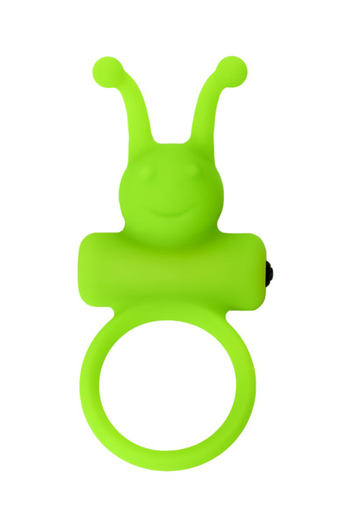 Зеленое эрекционное виброкольцо на пенис Cock Ring - 2
