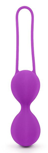 Фиолетовые вагинальные шарики на силиконовом шнурке - 0