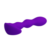 Фиолетовый анальный стимулятор простаты с вибрацией Yale - 14,5 см. - 2