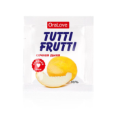 Пробник гель-смазки Tutti-frutti со вкусом сочной дыни - 4 гр. - 0