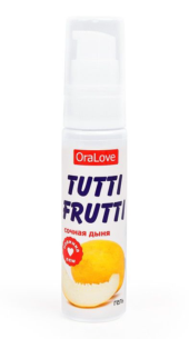 Гель-смазка Tutti-frutti со вкусом сочной дыни - 30 гр. - 0