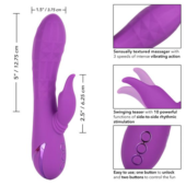 Фиолетовый вибратор-кролик Valley Vamp - 21,5 см. - 2