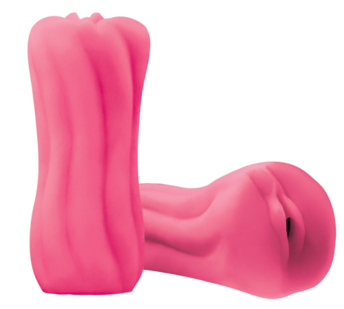 Розовый, светящийся в темноте мастурбатор-вагина из мягкого силикона Yoni - 0