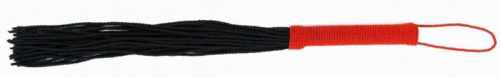 Черная плеть-флогер с красной ручкой - 0