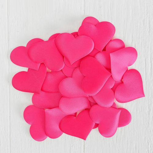 Набор розовых декоративных сердец - 25 шт. - 0