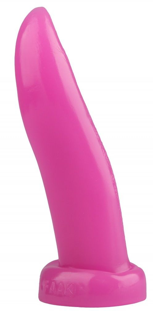 Розовая изогнутая анальная втулка-язык - 21 см. - 1