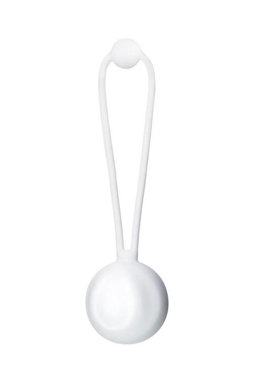 Белый вагинальный шарик LILY - 1