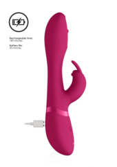 Розовый вибромассажер-кролик Mira - 21,5 см. - 1