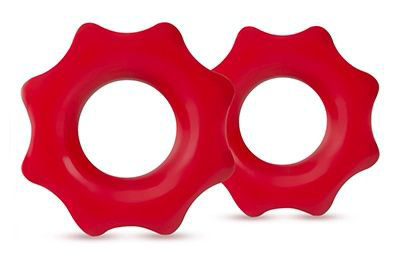 Набор из 2 красных фигурных эрекционных колец NUTZ - 0