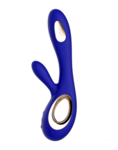 Синий вибратор-кролик Lelo Soraya Wave - 21,8 см. - 1