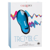 Голубой мини-вибратор Tremble Kiss - 12 см. - 1