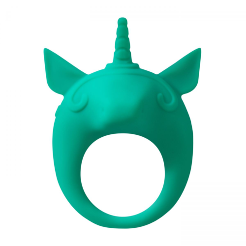 Зеленое эрекционное кольцо Unicorn Alfie - 0