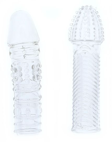Комплект из 2 прозрачных насадок на пенис PENIS EXTENDER PACK - 0
