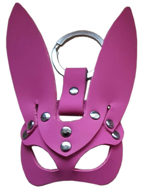 Розовый сувенир-брелок Кролик - 0