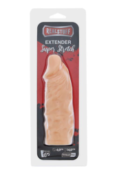 Телесная реалистичная насадка на пенис SUPER STRETCH EXTENDER 5.5INCH - 14 см. - 2