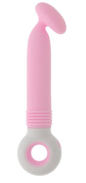 Розово-белый вибратор KUPALO PINK с яйцевидной головкой - 0