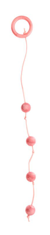 Розовые перламутровые анальные шарики - 0