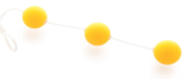 Анальная цепочка из 3 желтых шариков - 0