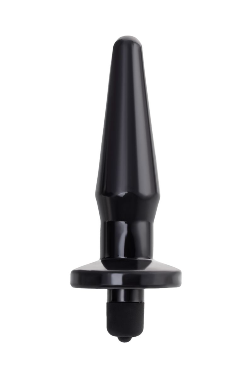 Черная анальная втулка Lacerta с вибрацией - 12,1 см. - 0