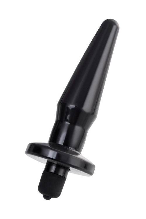 Черная анальная втулка Lacerta с вибрацией - 12,1 см. - 3