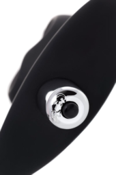 Черная вибровтулка с полой серединой в виде сердечка Cordis M - 14 см. - 8