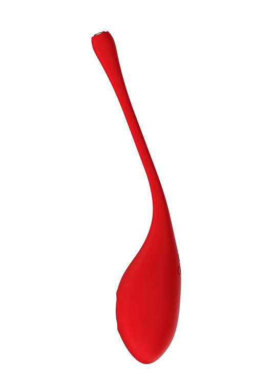 Красный вагинальный шарик METIS на шнурке с кристаллом - 1