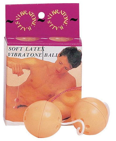 Вагинальные шарики со смещенным центром тяжести SOFT LATEX VIBRATONE BALL - 0
