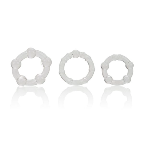 Набор из 3 прозрачных эрекционных колец различного диаметра Island Rings - 2