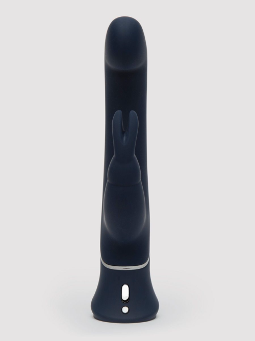 Темно-синий вибратор-кролик Greedy Girl Real-Feel Rabbit Vibrator - 25,4 см. - 2