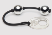 Серебристые шарики Inner Goddess Mini Silver Pleasure Balls 85g на черном силиконовом шнурке - 0