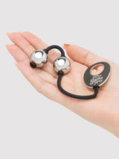 Серебристые шарики Inner Goddess Mini Silver Pleasure Balls 85g на черном силиконовом шнурке - 3